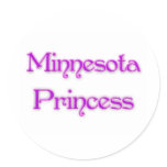Minnesota Princess Round Sticker