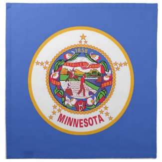 Minnesota State Flag American MoJo Napkin