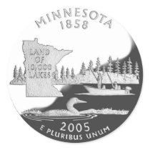 Minnesota Round Stickers
