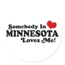 Minnesota Round Stickers