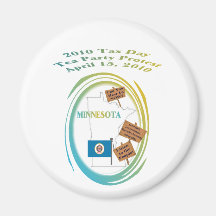 Minnesota Tax Day Tea Party Protest Refrigerator Magnets