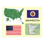 minnesota, united, states, flag, map, usa,