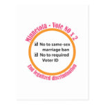 Minnesota, Vote No Twice! Postcards
