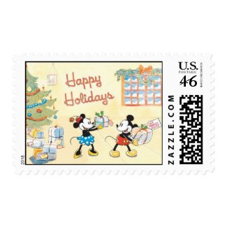Minnie and Mickey Happy Holidays Stamps