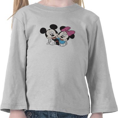 Minnie and Mickey Hugging t-shirts