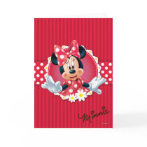 Minnie Flower Frame Greeting Card
