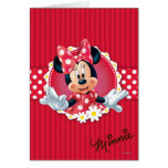 Minnie Flower Frame Greeting Card