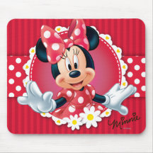 Minnie Flower Frame Mouse Pads