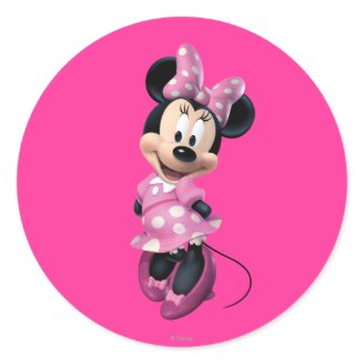 Minnie Mouse 3 Round Sticker