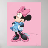 pink Minnie Mouse poster Print