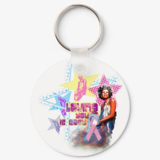 Minnie Pink Ribbon Keychain