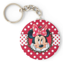 Minnie Polka Dot Frame Keychain