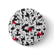 Minnie Red Bow Pattern Buttons