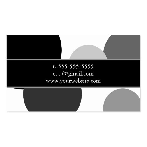 minniemay diy color/black+white dots business cards (back side)