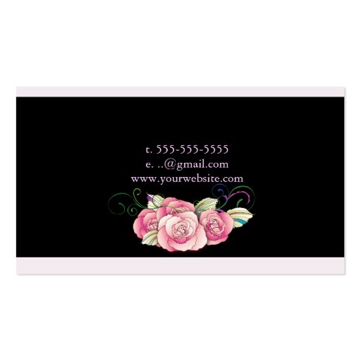 minniemay monogram roses business cards (back side)