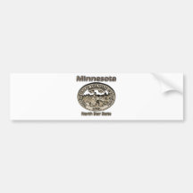 Minnnesota North Star State Seal Bumper Stickers