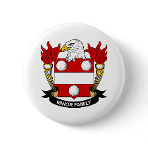 Minor Family Crest buttons by coatsofarms Minor Family Crest buttons
