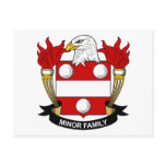Minor Family Crest Post Cards