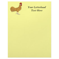 Minorca:  Buff Rooster Custom Letterhead
