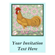 Minorca:  Old-fashioned Rooster Invite