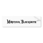 Minotaur Blacksmith Sticker Bumper Sticker