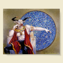 Minotaur with Mosaic Print posters