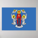 Minsk, Belarus flag Poster