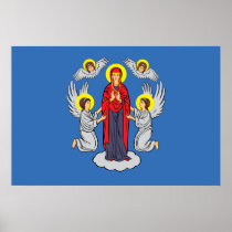 Minsk, Belarus flag Posters