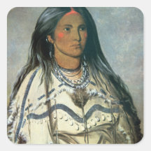 'Mint', a Mandan Indian girl, 1832 (colour litho) Stickers