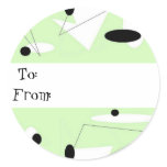 MINT ABSTRACT GIFT TAG STICKER