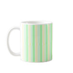 Mint And Lemon Striped Mug