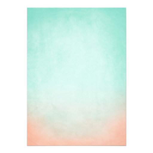 Mint and Peach Bohemian Wedding Invitation