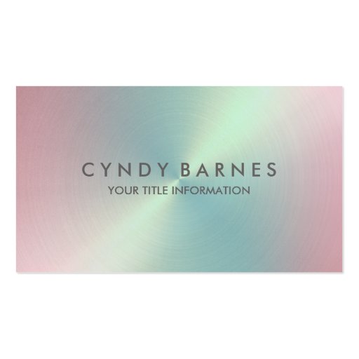Mint and Pink Sheen Business Card