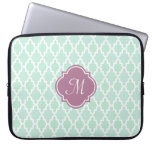 Mint and Plum Moroccan Monogram Laptop Sleeves
