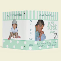 Mint Baby's First Year Keepsake Album Binder by malibuitalian Mint Baby's First Year Keepsake Album Binder