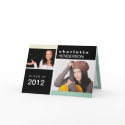 Mint black custom photo graduation announcement card
