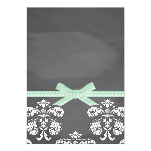 Mint Chalkboard Firefly Mason Jar Baby Shower Personalized Invitation