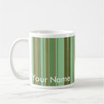 Mint Choc Stripey mug - personalise with your name