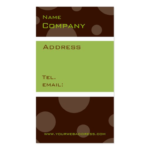 mint chocolate bubble, vertical profile cards business card (front side)