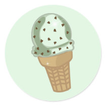 Mint Chocolate Chip Round Sticker