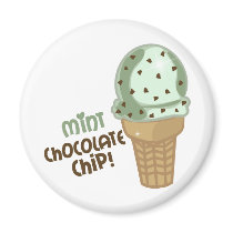 Mint Chocolate Chip with text magnets by totallypainted Mint Chocolate Chip with text magnets