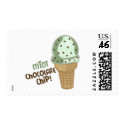 Mint Chocolate Chip with text postage by totallypainted Mint Chocolate Chip with text postage