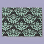 Mint Chocolate Damask Wedding envelopes