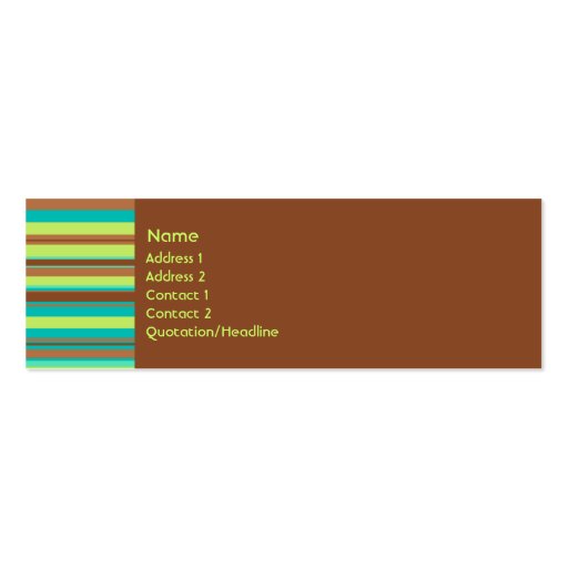 Mint Chocolate Profile Card Business Cards (front side)