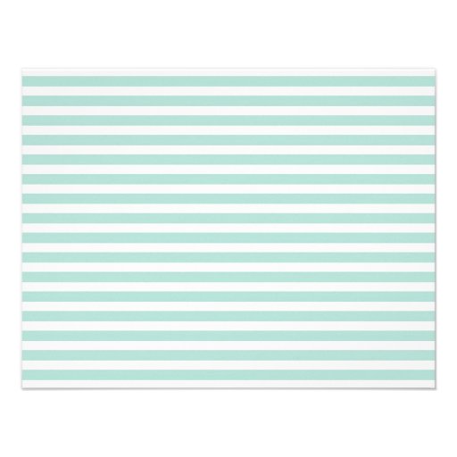 Mint & Coral Nautical Stripes & Anchor Stationery Personalized Invite