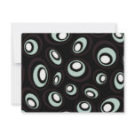 Mint &amp; Cream Offset Retro Ovals Custom Announcement