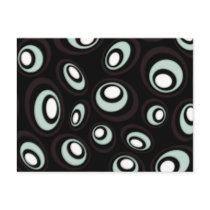 Mint & Cream Offset Retro Ovals postcards by JaZilla Mint & Cream Offset Retro Ovals postcards