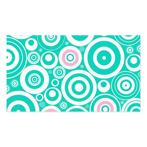 Mint Cute Trendy Green Girly Wedding Polka Dots Business Cards (back side)