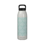 Mint Damask Reusable Water Bottles