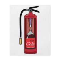 Mint Diet Cola Soda Fire Extinguisher Custom Flyer